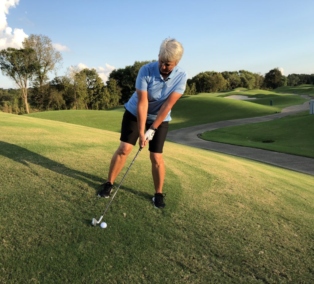 Downhill Lies Require More Loft - Nancy Quarcelino School of Golf